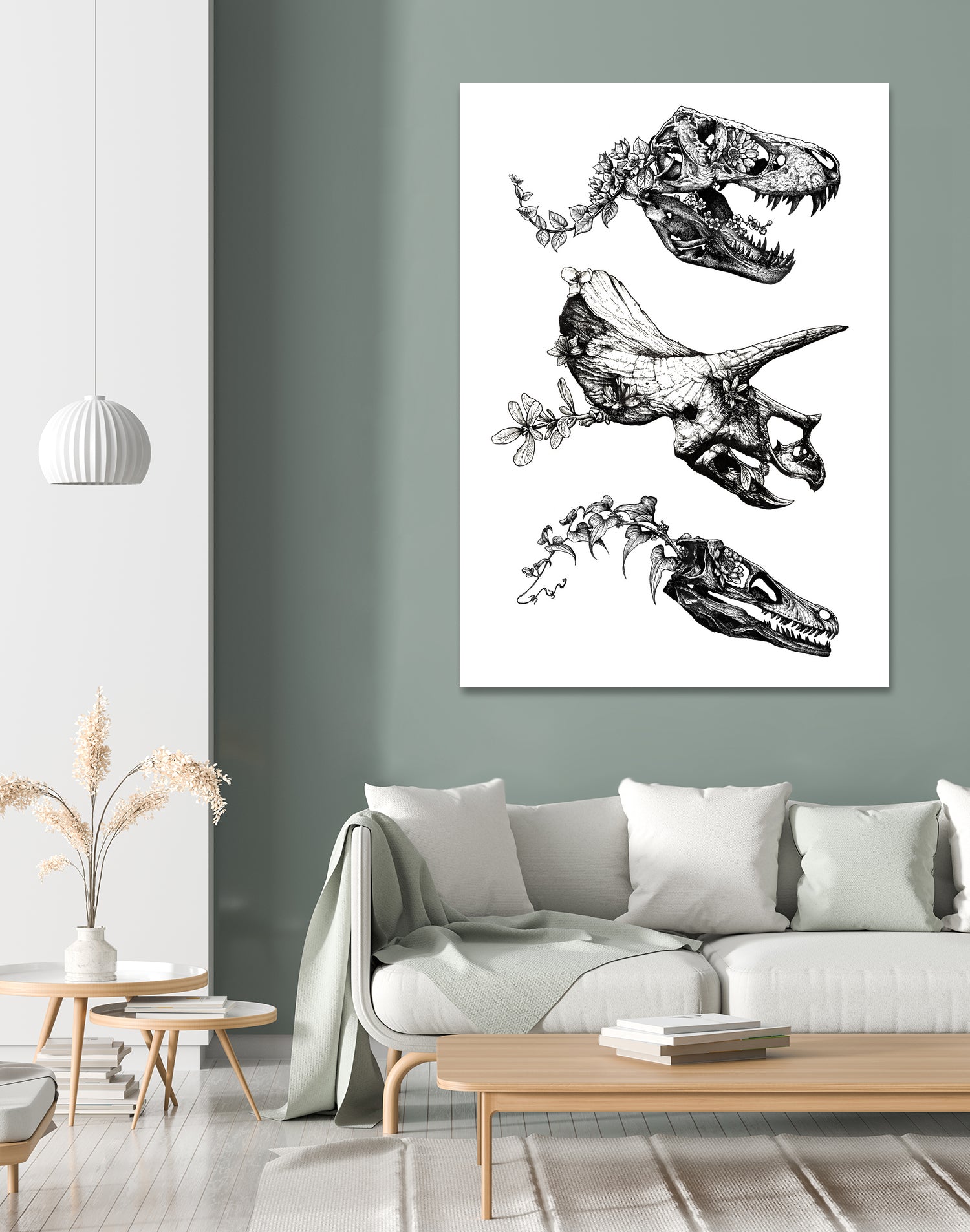 Jurassic Bloom by Nicolas Côme on GIANT ART - black photo illustration