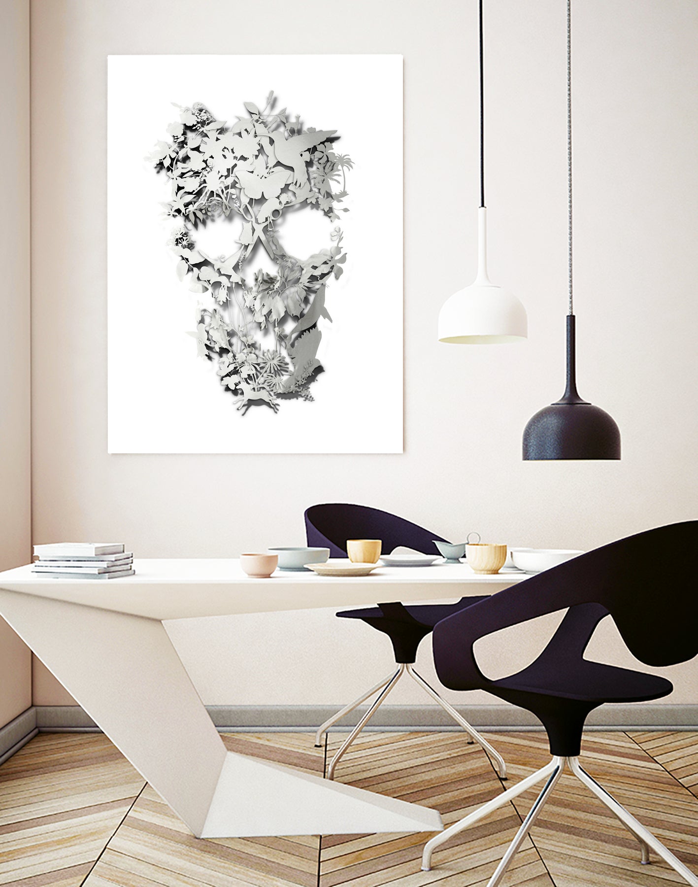 Simple Skull by Ali Gulec on GIANT ART - white digital drawing