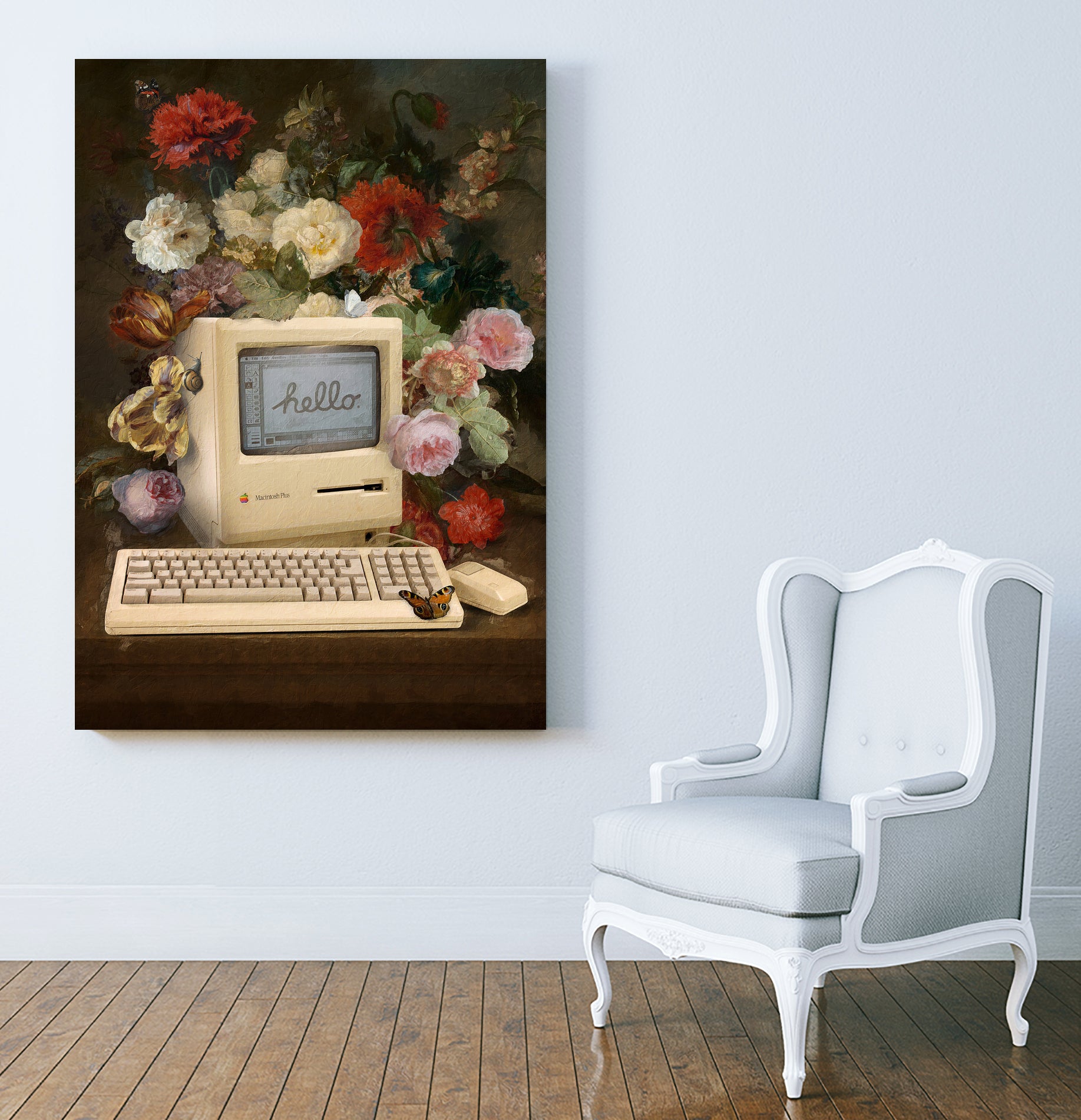 Apple and Flowers by Jonas Loose on GIANT ART - yellow photo manipulation