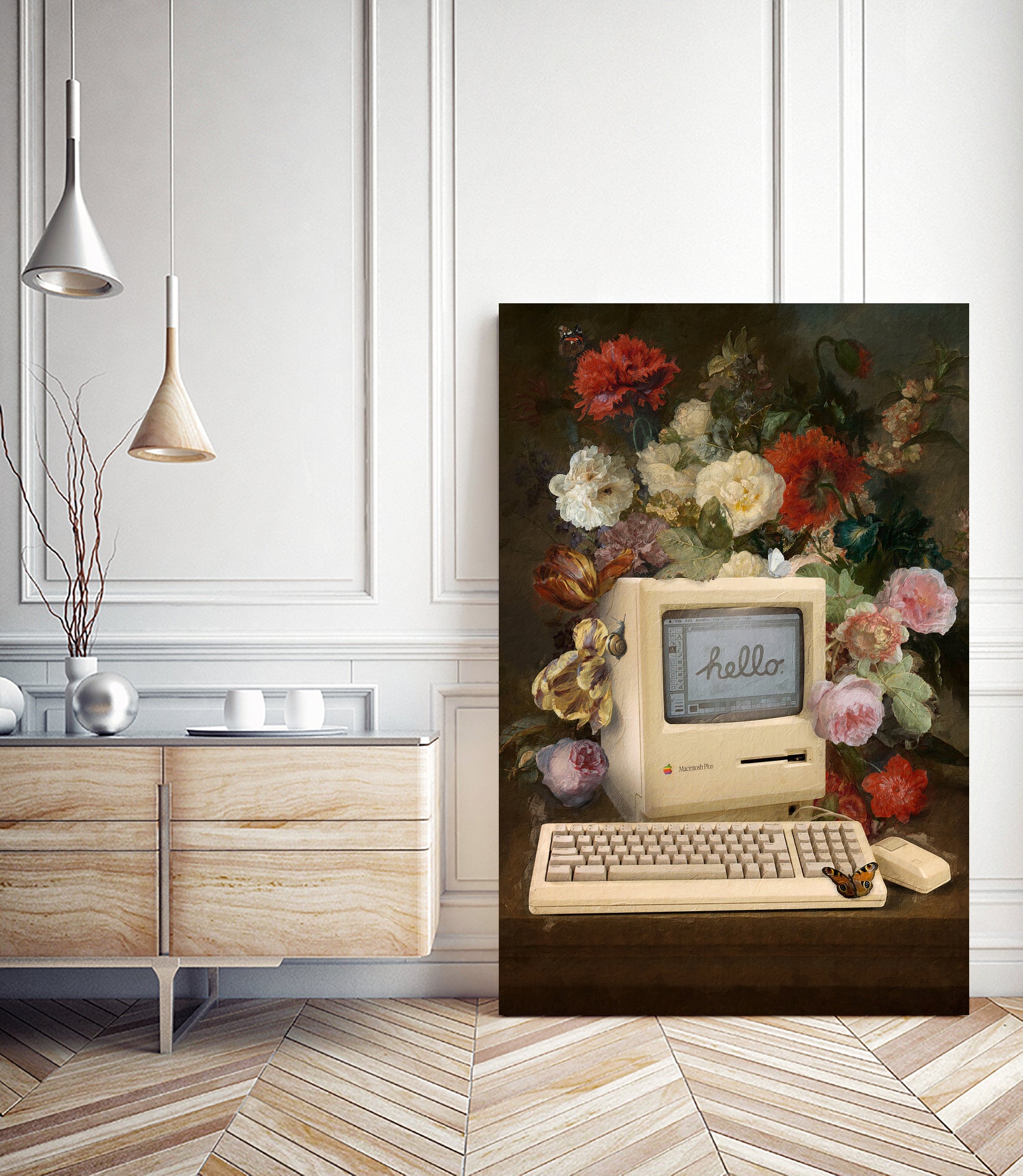 Apple and Flowers by Jonas Loose on GIANT ART - yellow photo manipulation