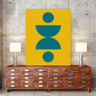 Vibrant shapes A by Vitor Costa on GIANT ART - green digital painting