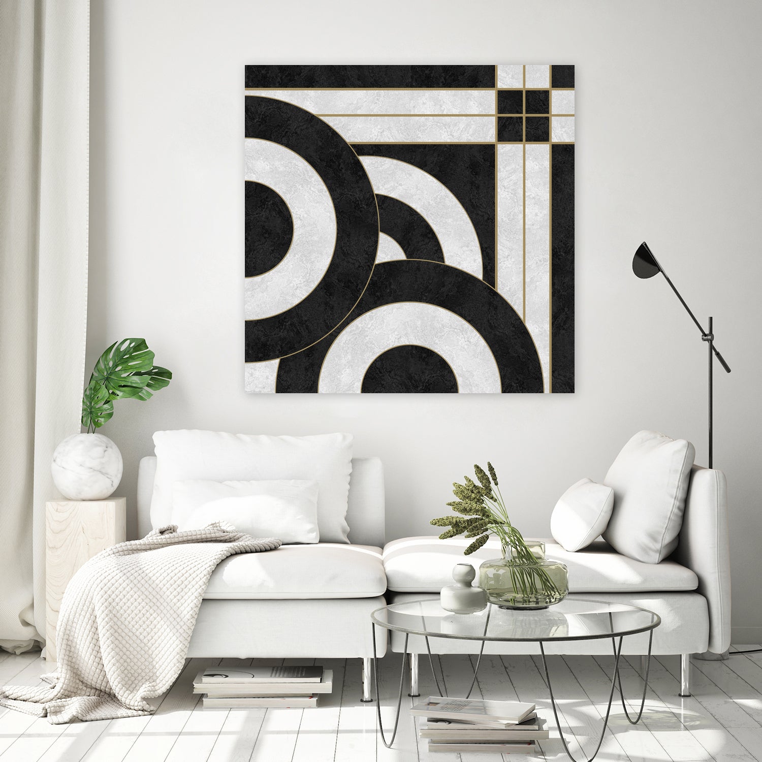 Geometric Marble by M.TERESA HERNANDEZ on GIANT ART - black digital painting