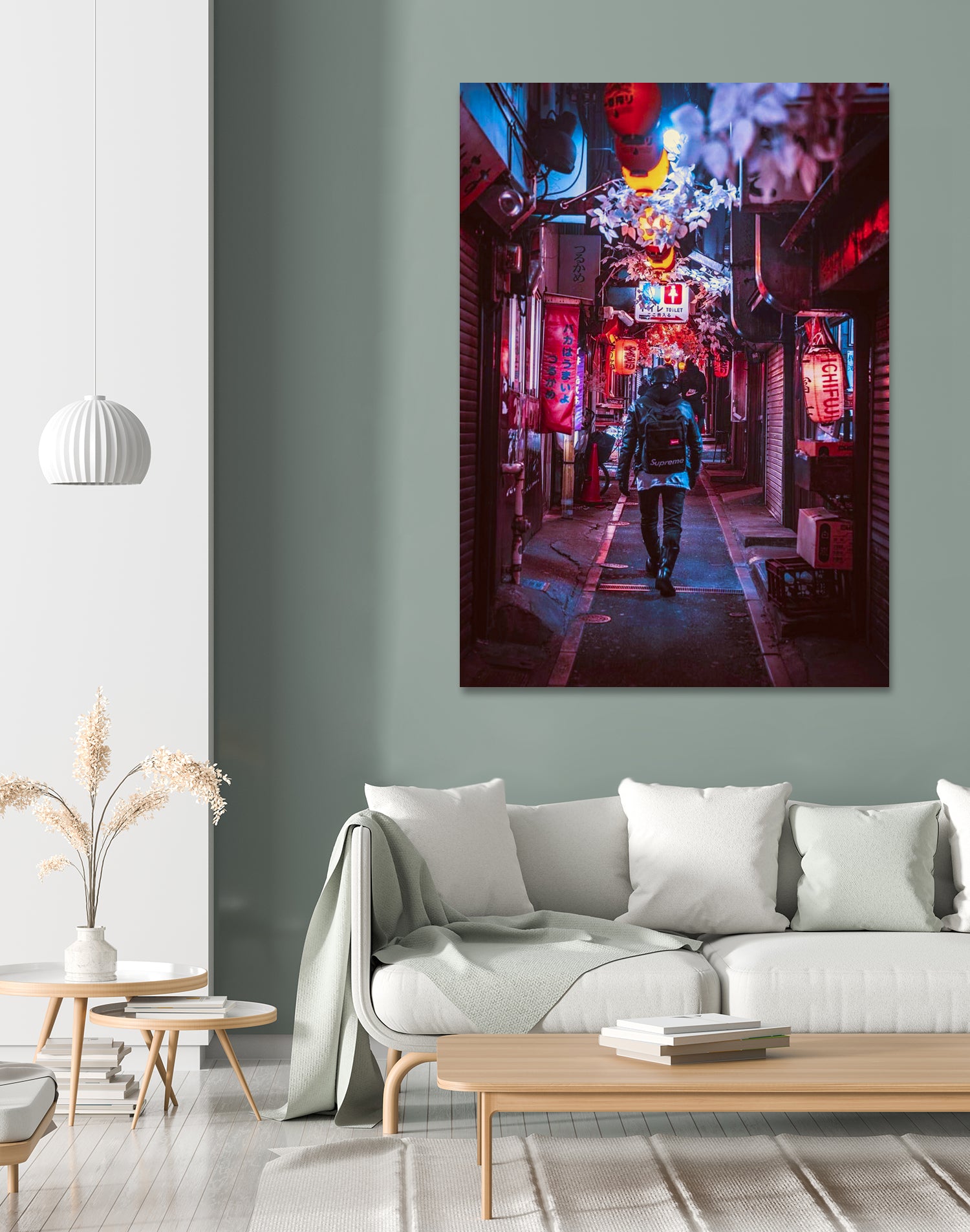 Japan Photographic Street City by Dimas Art on GIANT ART - fuchsia photo illustration