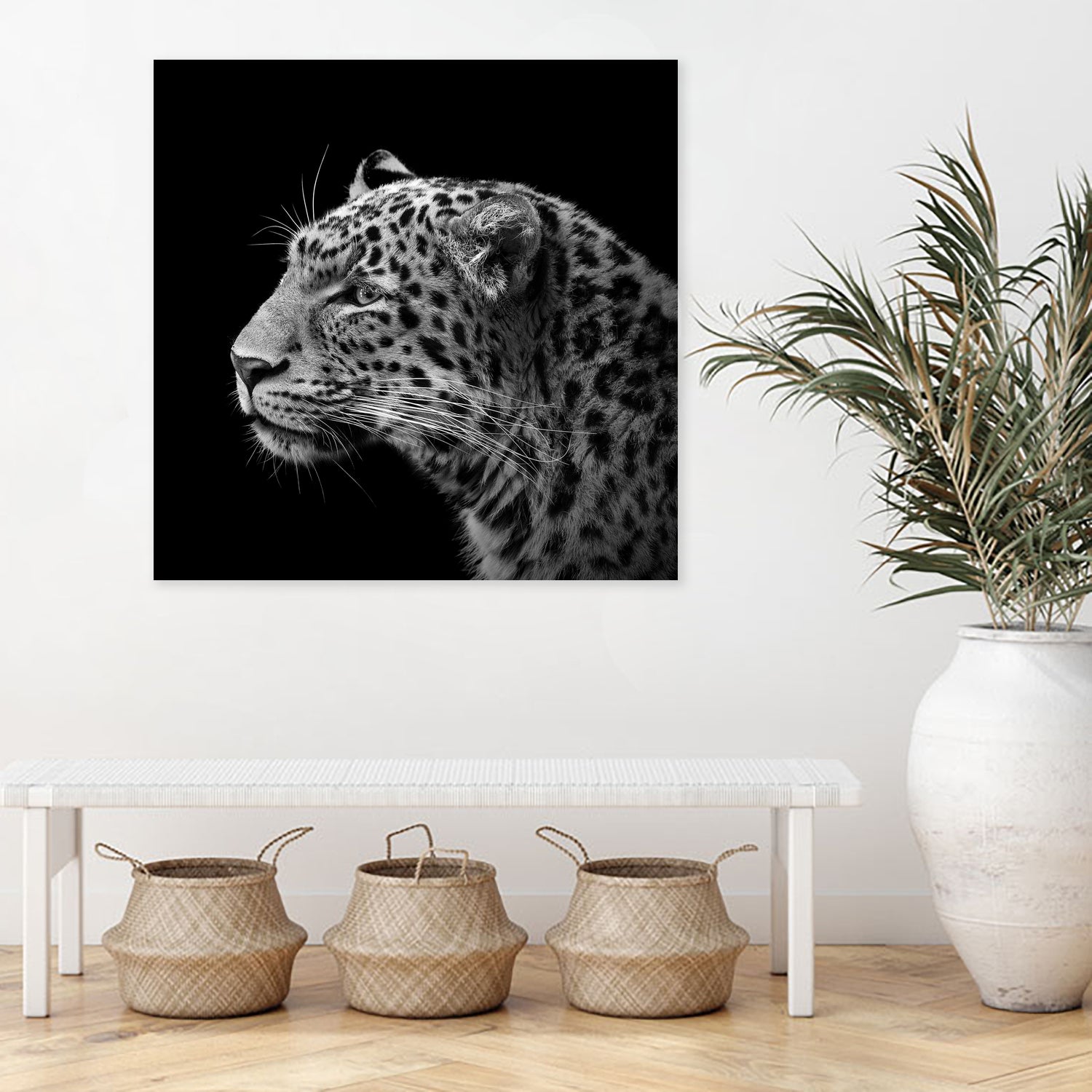 Leopard in black and white by Lukas Holas on GIANT ART - black photo manipulation