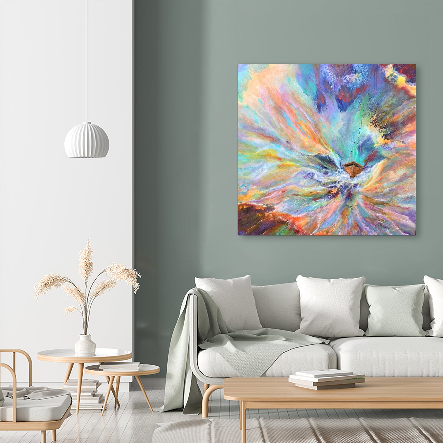 Peeking by Soraya Silvestri on GIANT ART - blue mixed media