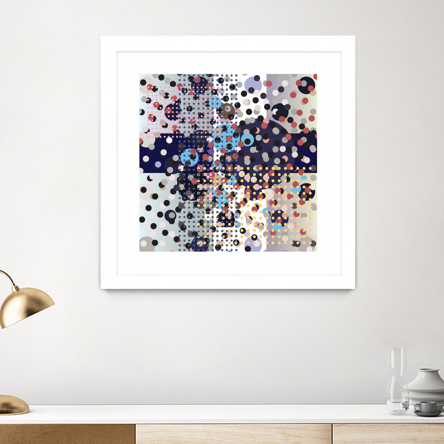 Polka Dot Composition by Anna Khokhlova on GIANT ART - gray digital drawing