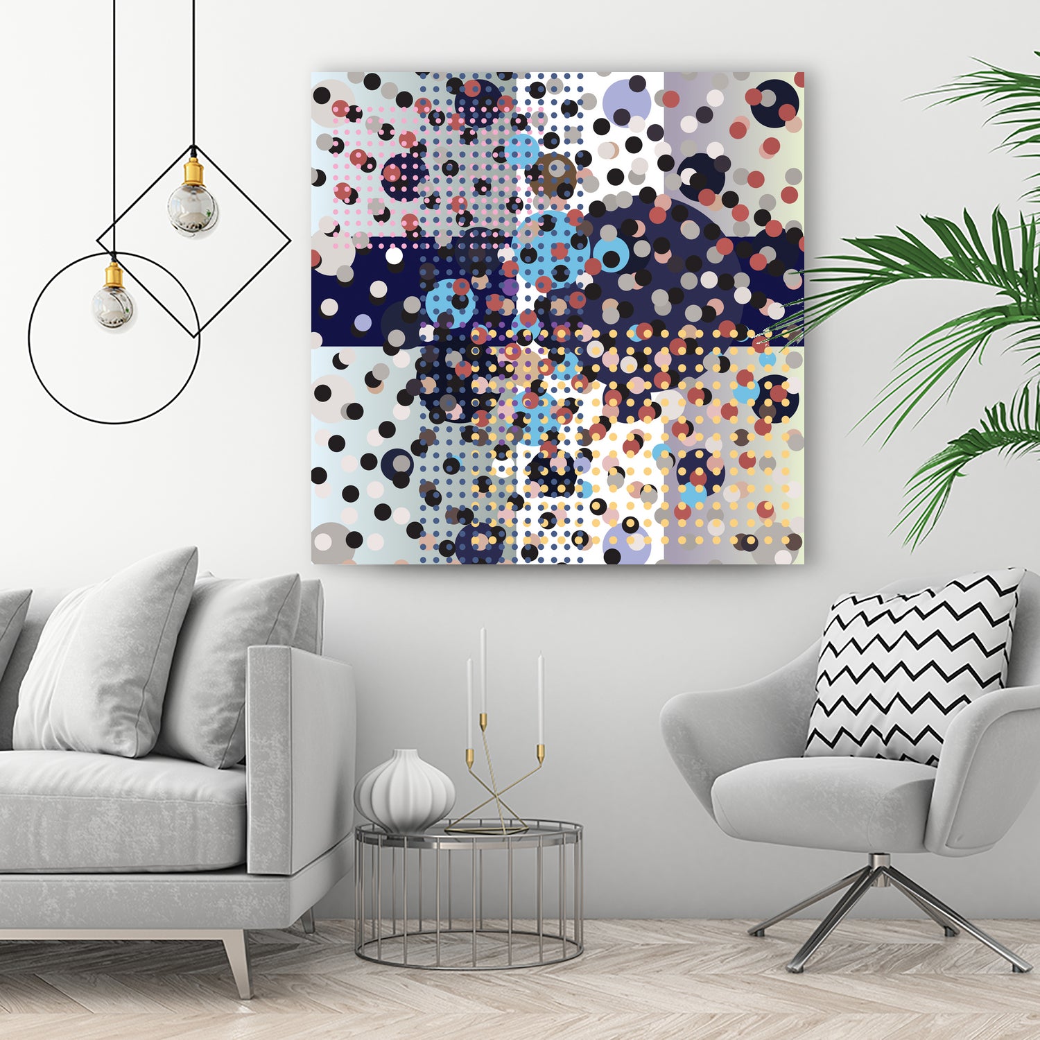 Polka Dot Composition by Anna Khokhlova on GIANT ART - gray digital drawing