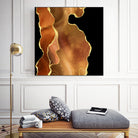 Orange Gold Agate Texture 03 by Isabel Muñoz on GIANT ART - orange digital painting
