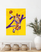 Kobe "Black Mamba" Bryant by Zildjian Magante on GIANT ART - yellow typography