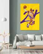 Kobe "Black Mamba" Bryant by Zildjian Magante on GIANT ART - yellow typography