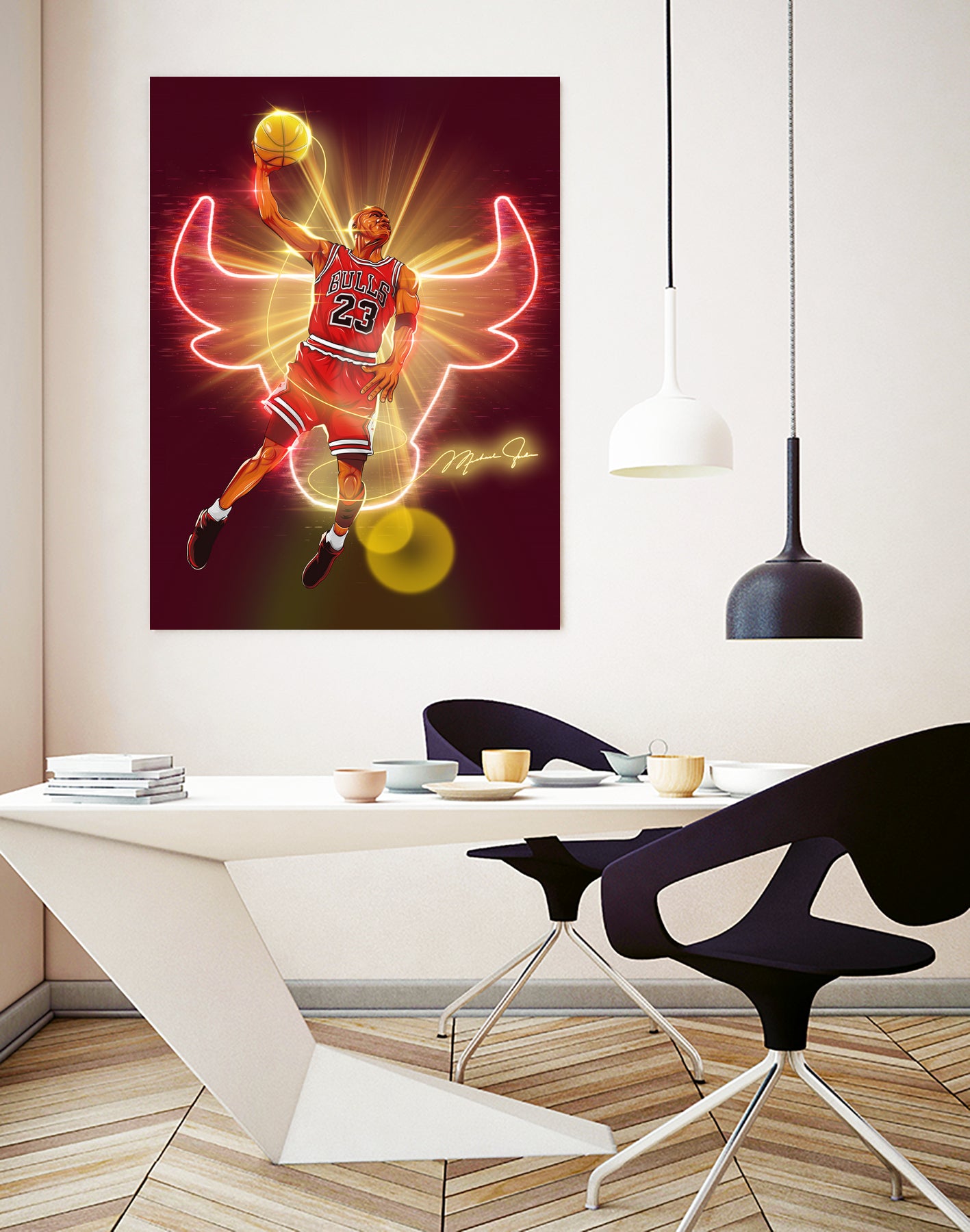 Michael "Air Jordan" Jordan by Zildjian Magante on GIANT ART - red digital drawing