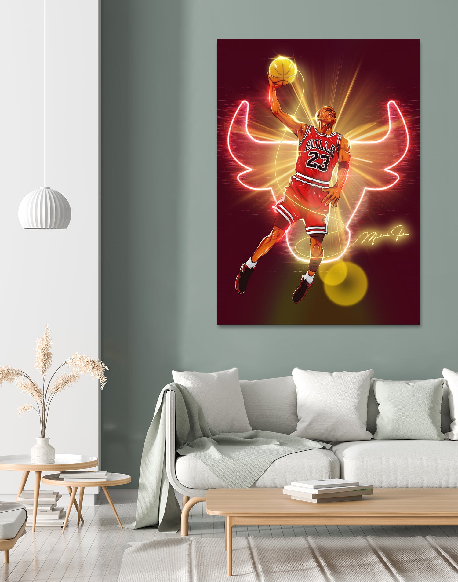 Michael "Air Jordan" Jordan by Zildjian Magante on GIANT ART - red digital drawing
