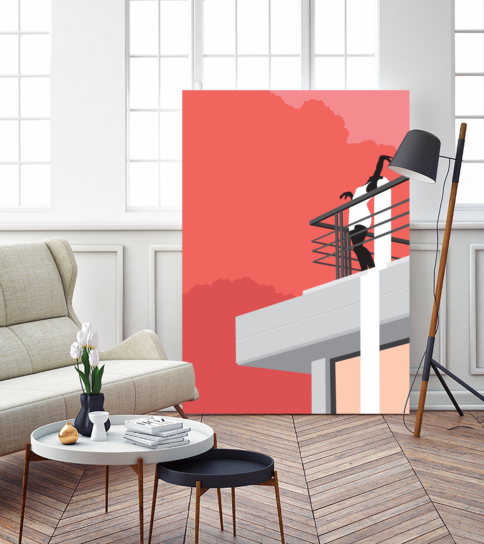 Closer by Roland Bánrévi on GIANT ART - red vector illustration