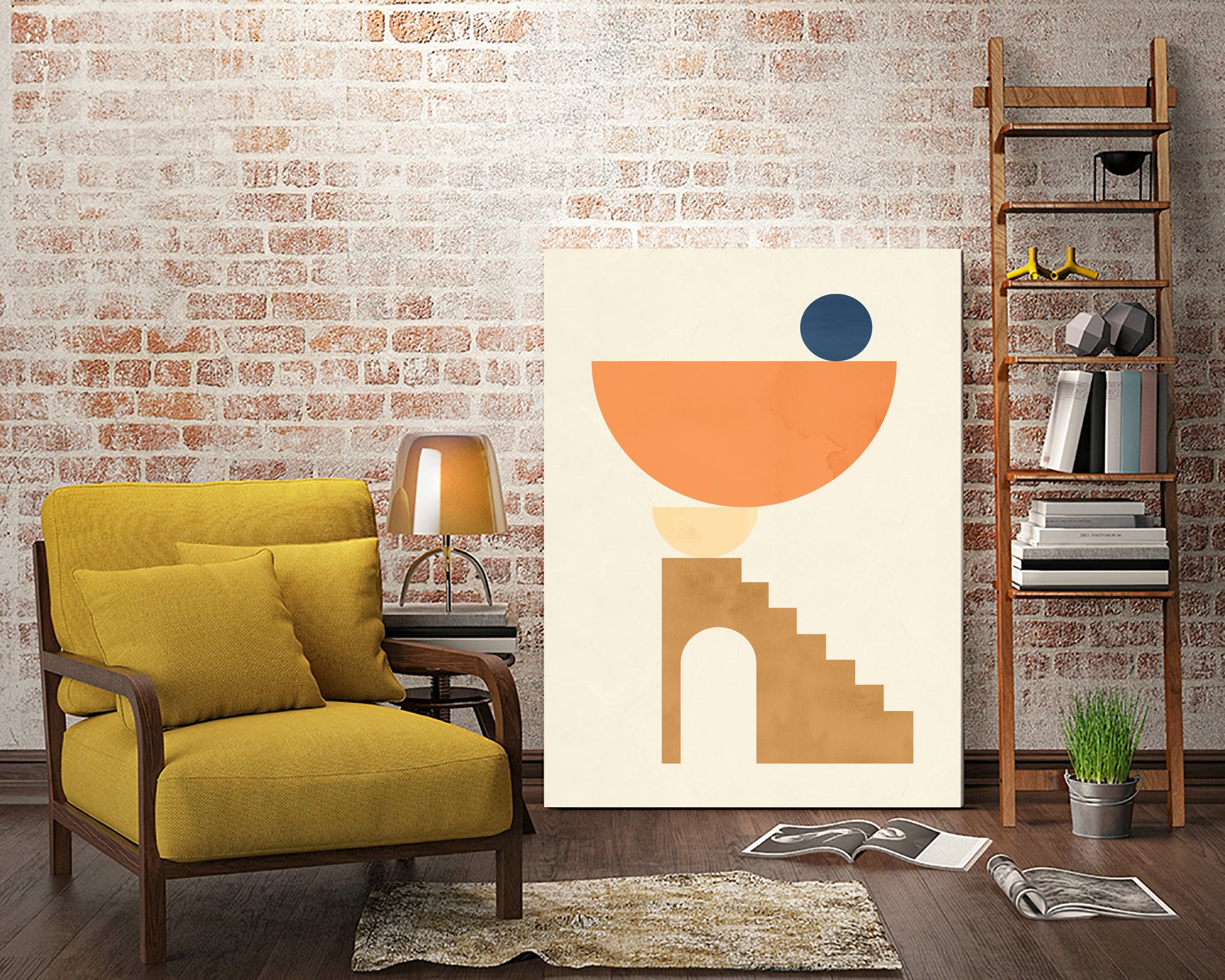 Geometry 10 by Vitor Costa on GIANT ART - brown digital painting