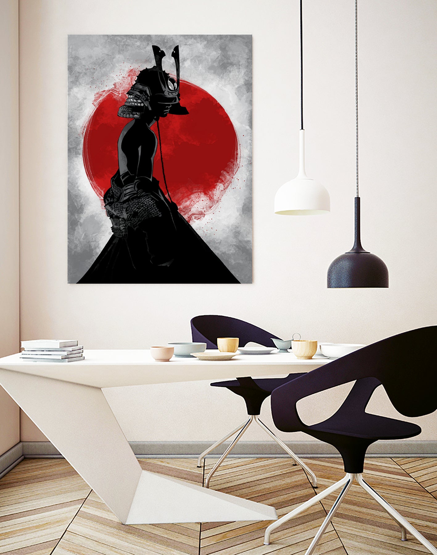 Samurai Girl by Nikita Abakumov on GIANT ART - red digital painting