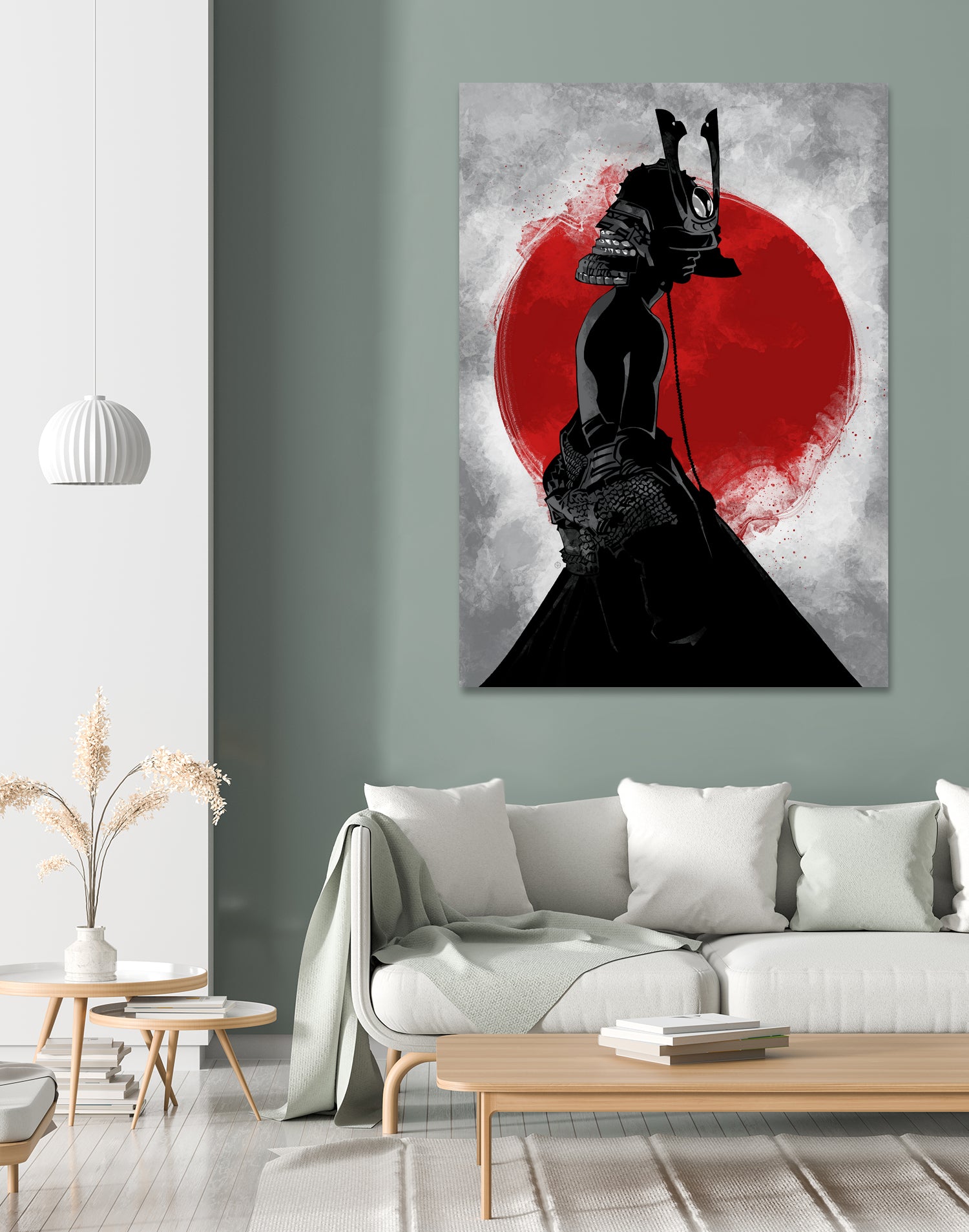 Samurai Girl by Nikita Abakumov on GIANT ART - red digital painting