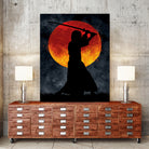 Sun Samurai Black by Nikita Abakumov on GIANT ART - black digital painting