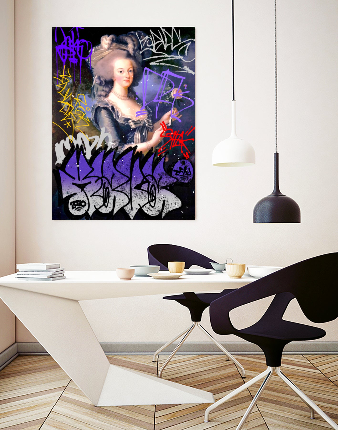 Marie Antoinette by Pedro Molina on GIANT ART - blue photo illustration