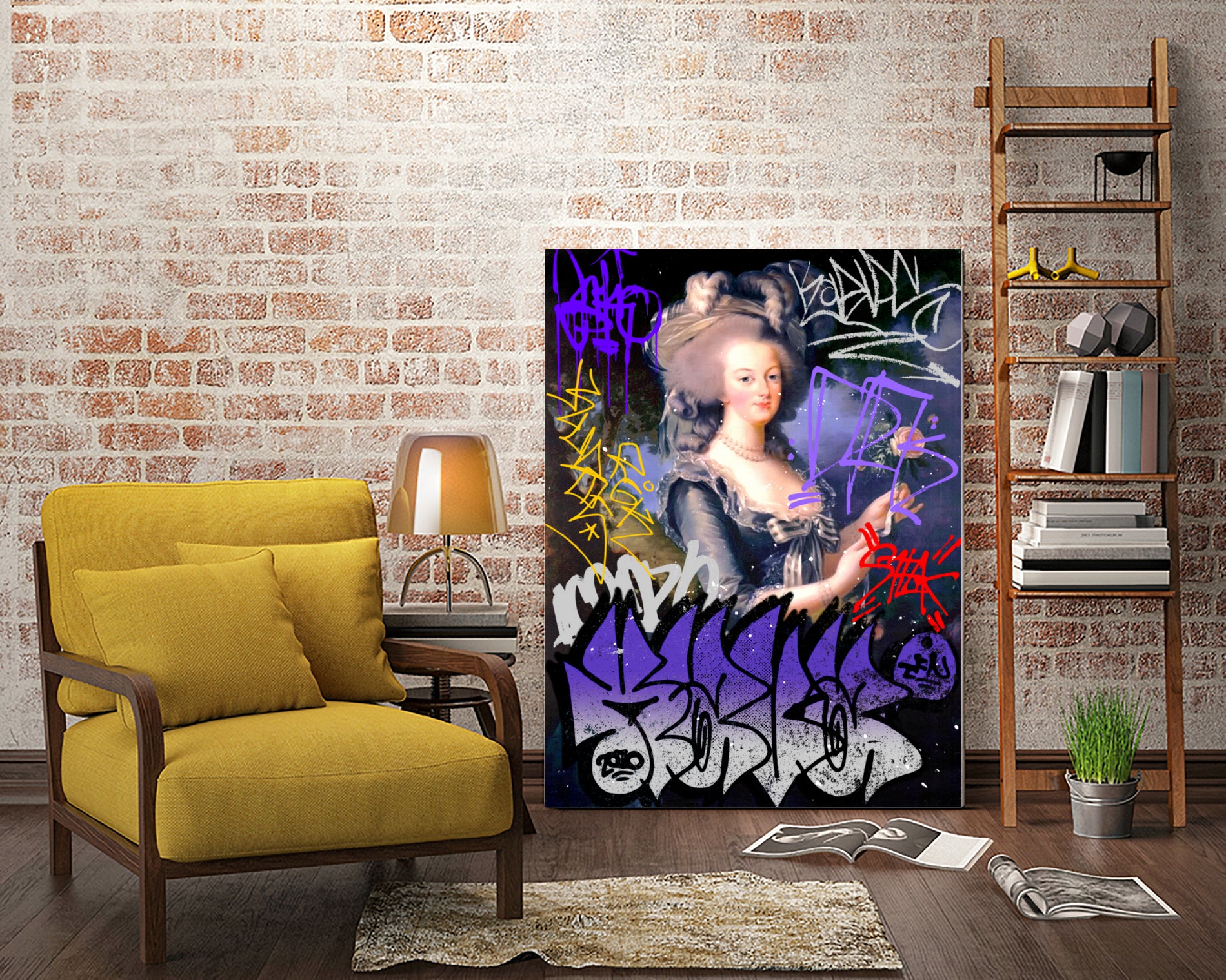 Marie Antoinette by Pedro Molina on GIANT ART - blue photo illustration