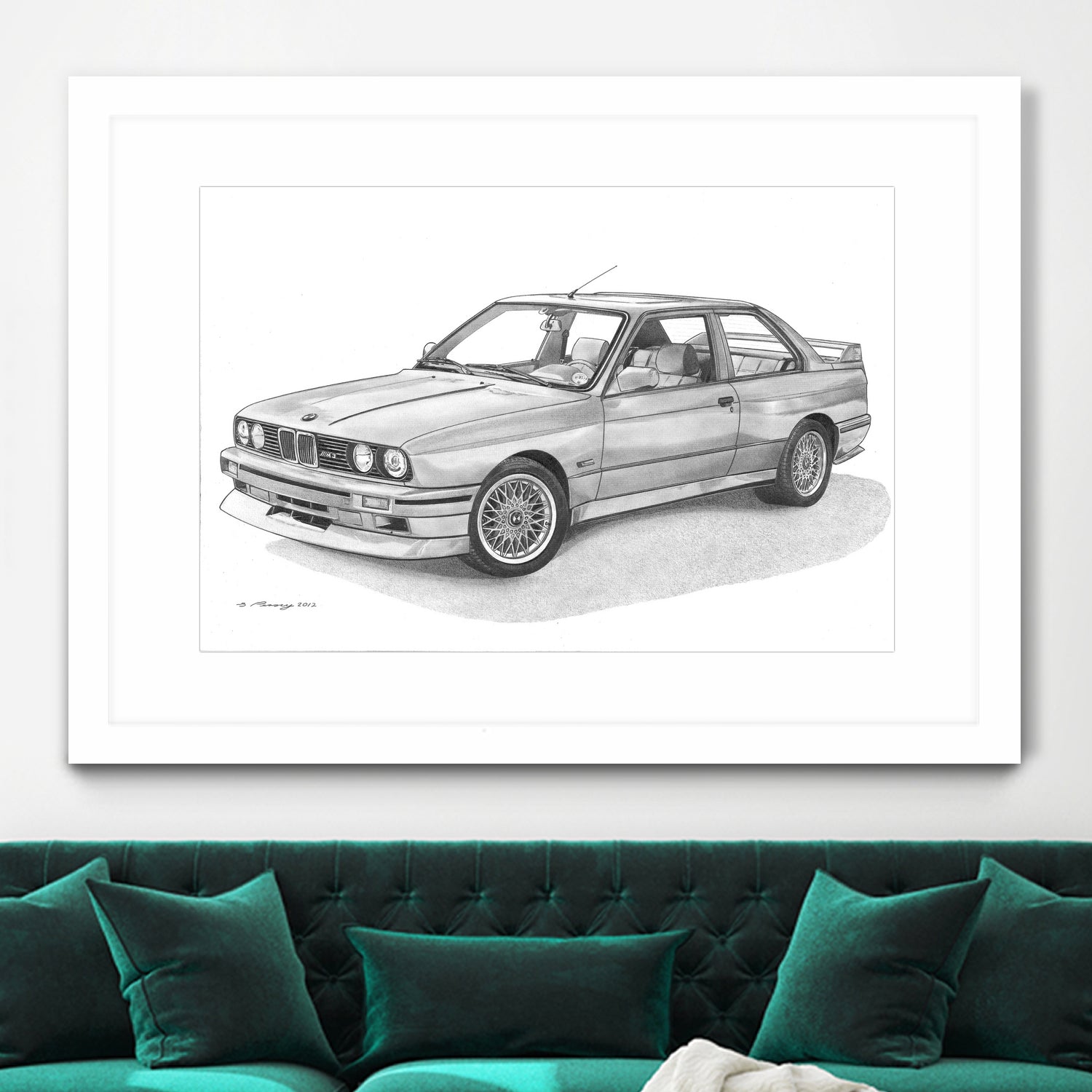 E30 M3 by steve pearcy on GIANT ART - black digital drawing