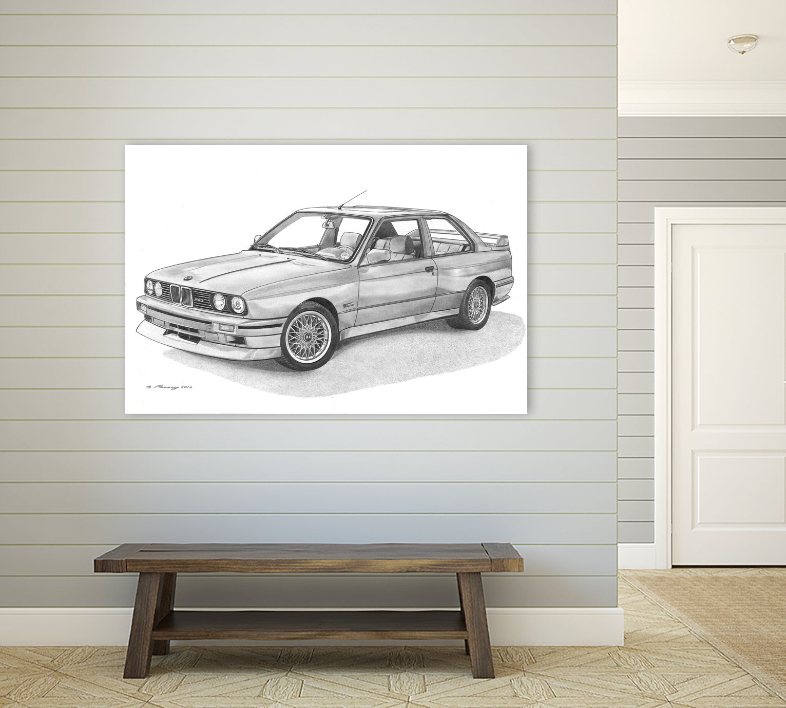 E30 M3 by steve pearcy on GIANT ART - black digital drawing