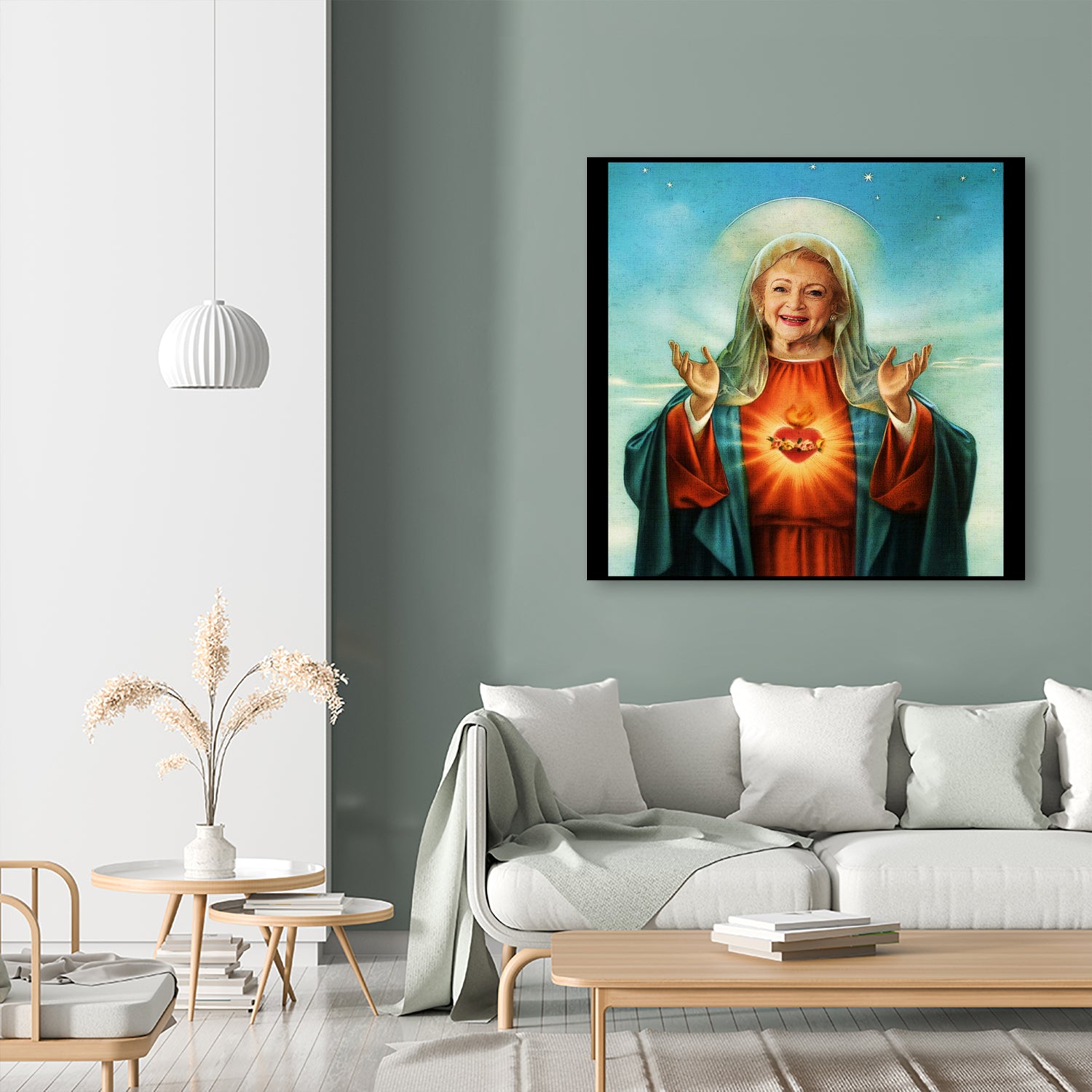 The Golden Girls Betty White Jesus Christ by Nguyet Nguyen Thi Bich on GIANT ART - white digital drawing