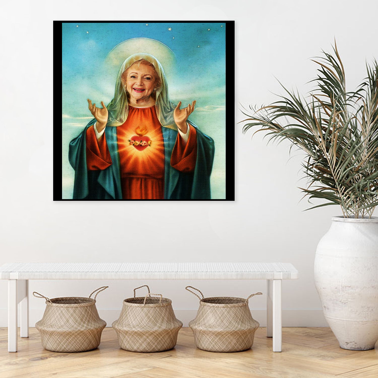 The Golden Girls Betty White Jesus Christ by Nguyet Nguyen Thi Bich on GIANT ART - white digital drawing