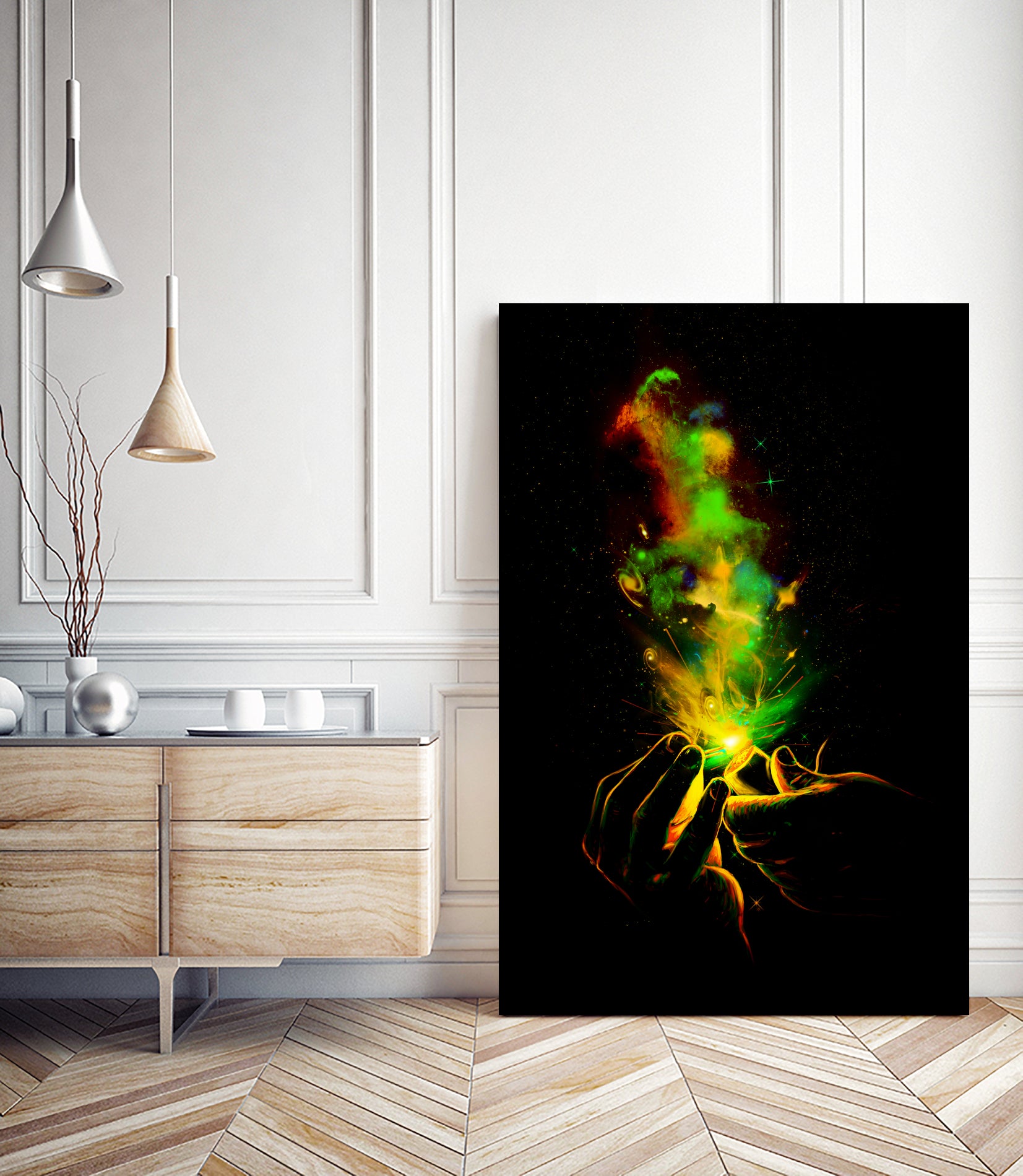 Light It Up by Francis Mi Oza on GIANT ART - green digital drawing