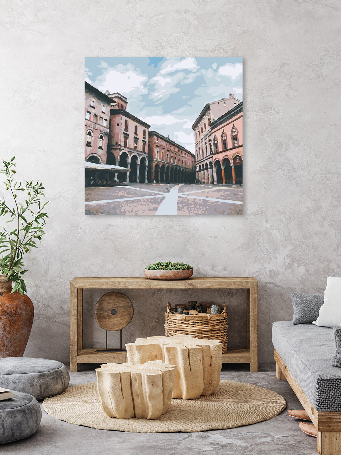 Bologna, Italy by Katarina Kasom on GIANT ART - orange digital painting