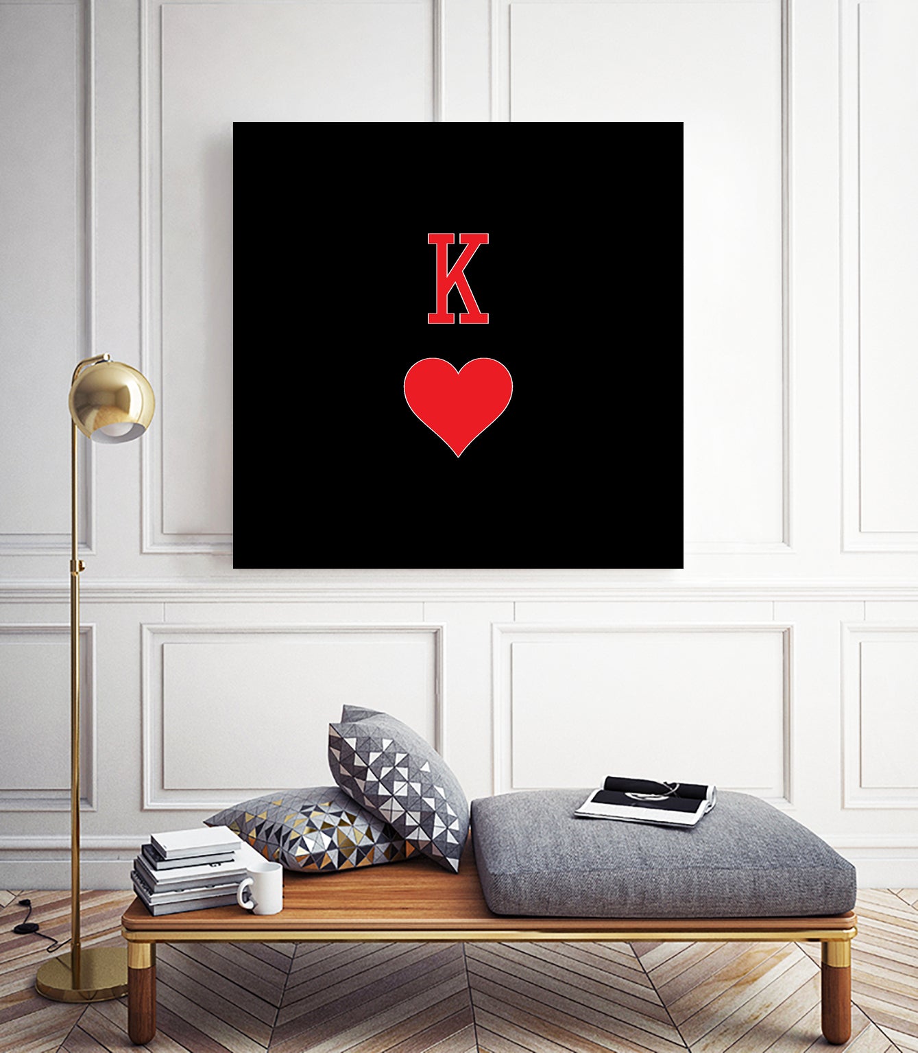 KING OF HEARTS by Alexander Tonetti on GIANT ART - red digital drawing