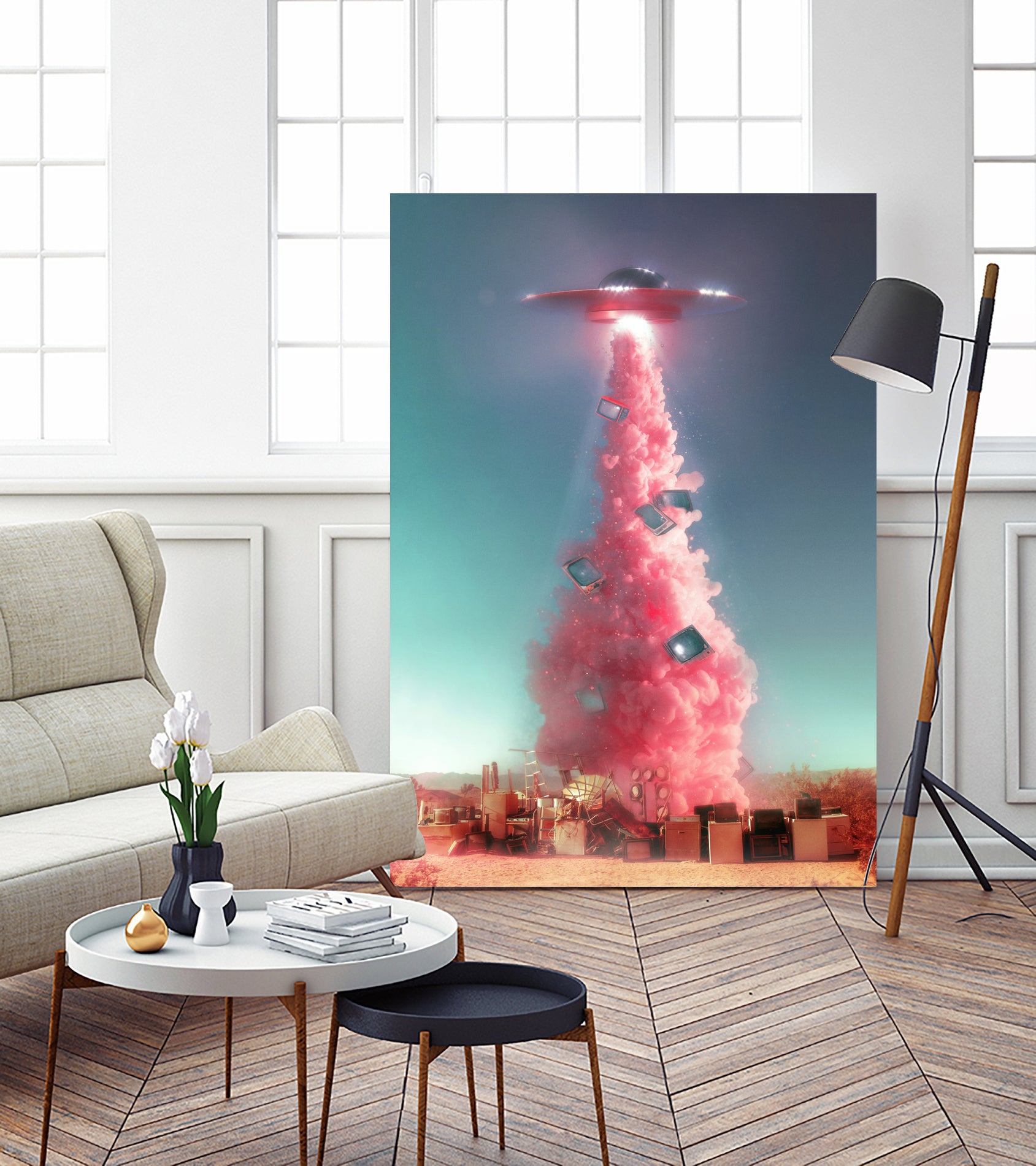 Extraterrestrial Espionage by Jonas Loose on GIANT ART - pink photo manipulation