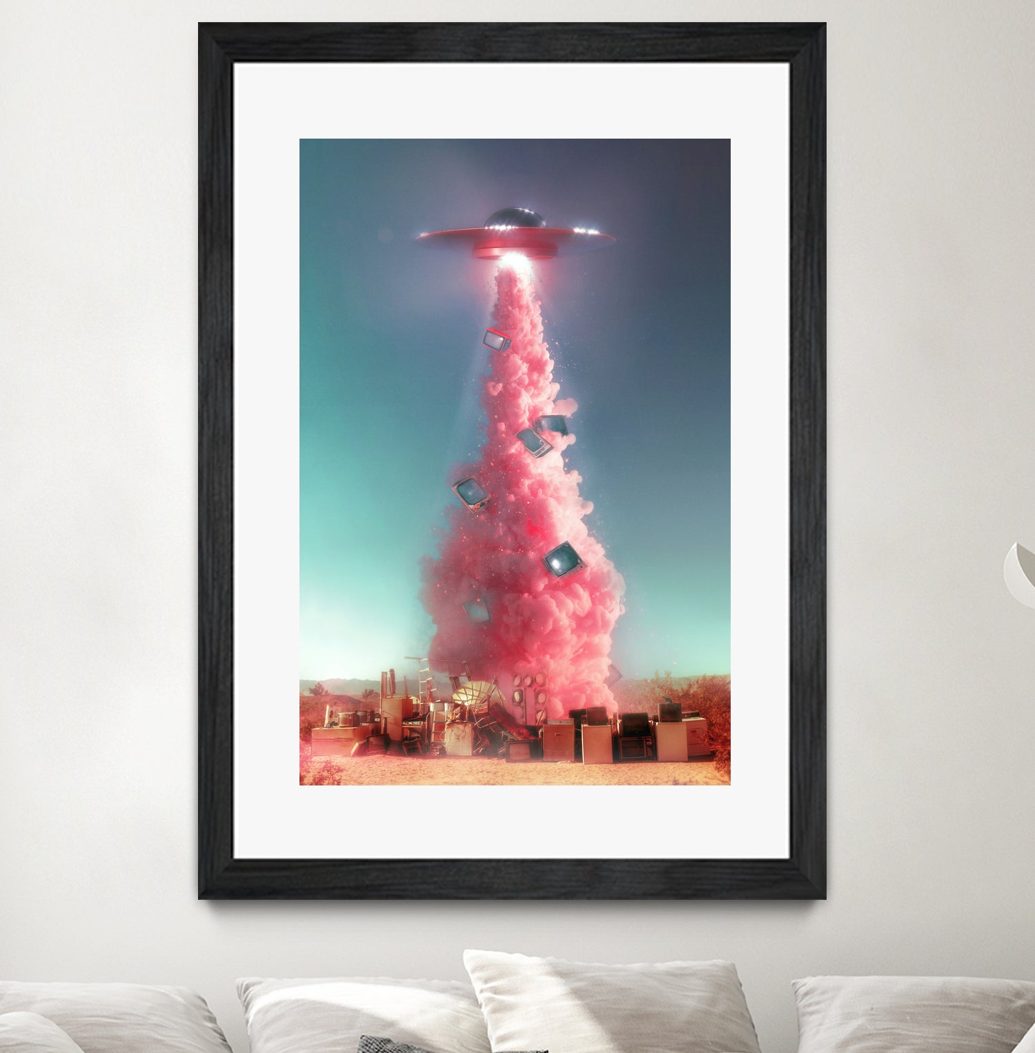 Extraterrestrial Espionage by Jonas Loose on GIANT ART - pink photo manipulation