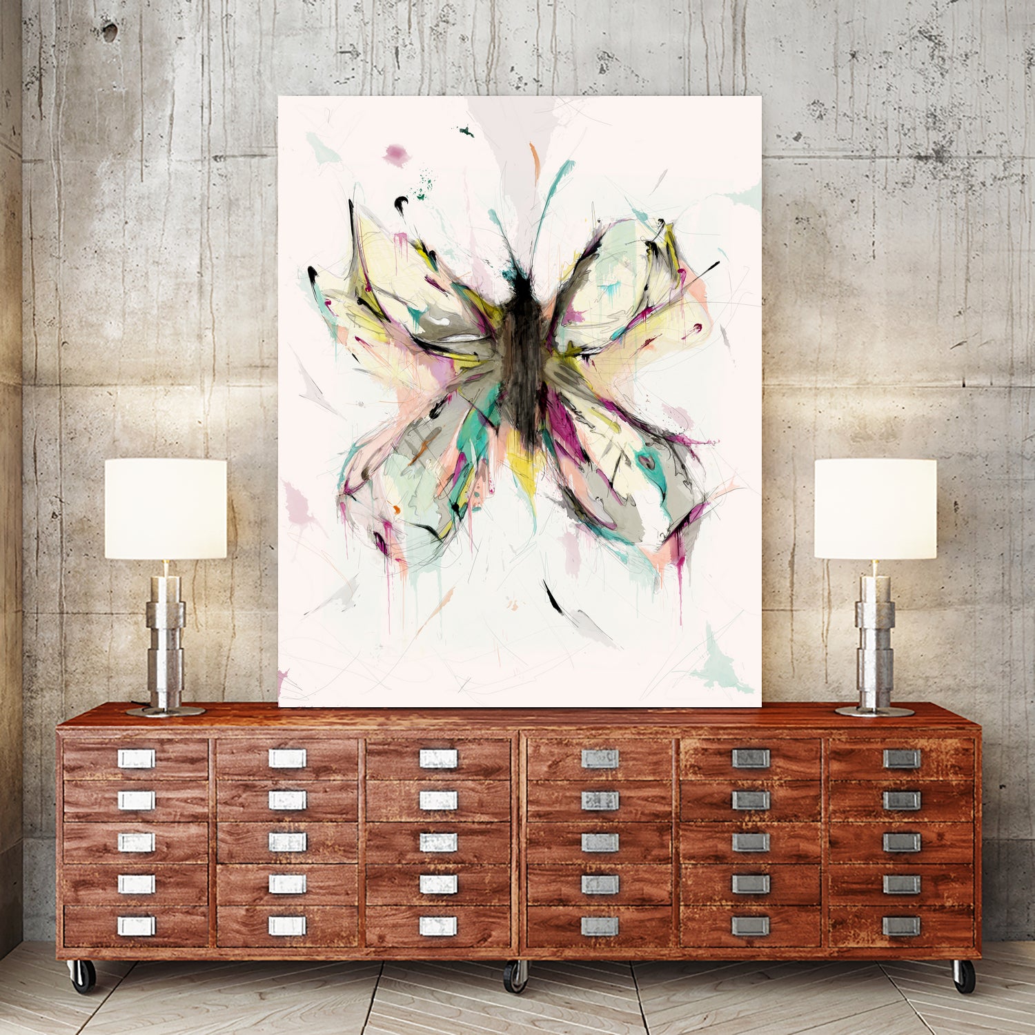 Butterfly by Parker Gibson on GIANT ART - pink digital painting