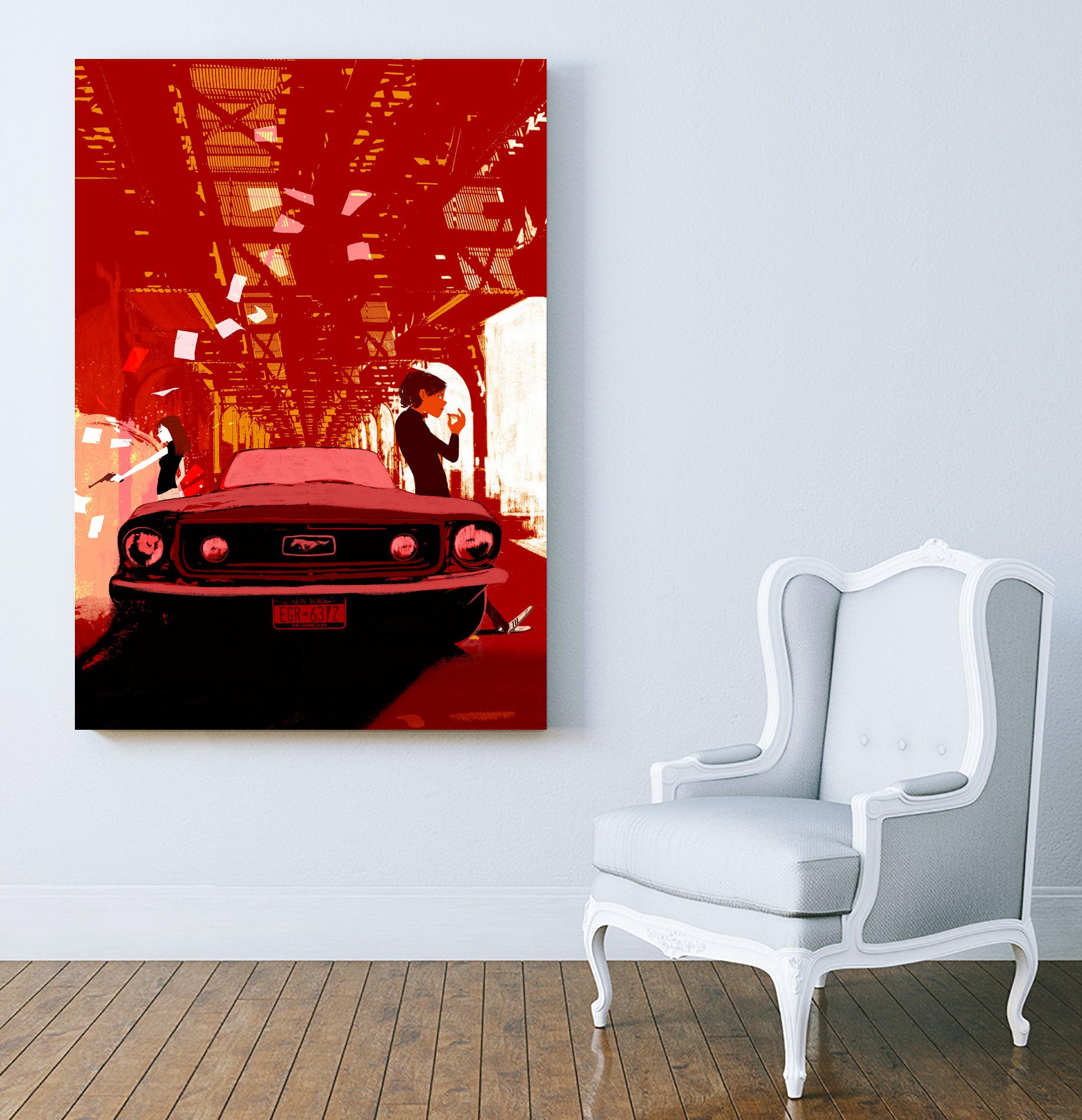 The Car by Oriol Vidal on GIANT ART - red digital painting