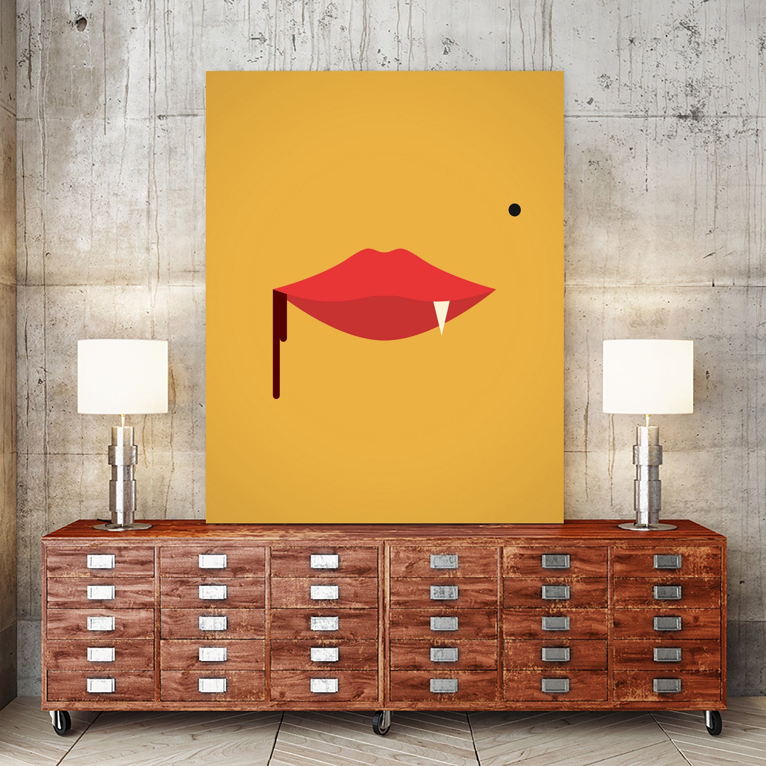 Monroe The Vampire by Filip Škundrić on GIANT ART - red vector illustration