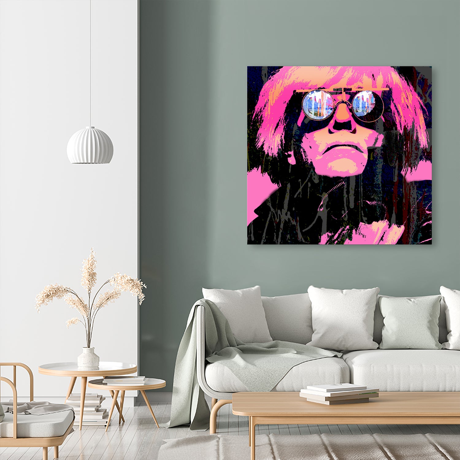 Inspired by Warhol Portrait by Stephen Chambers on GIANT ART - pink digital painting