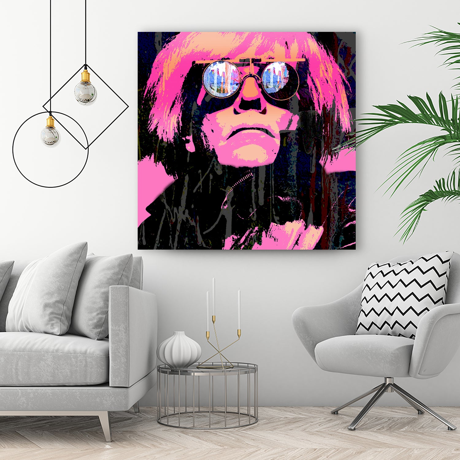 Inspired by Warhol Portrait by Stephen Chambers on GIANT ART - pink digital painting