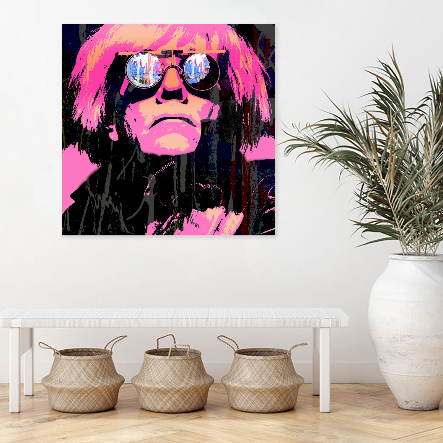 Inspired by Warhol Portrait by Stephen Chambers on GIANT ART - pink digital painting