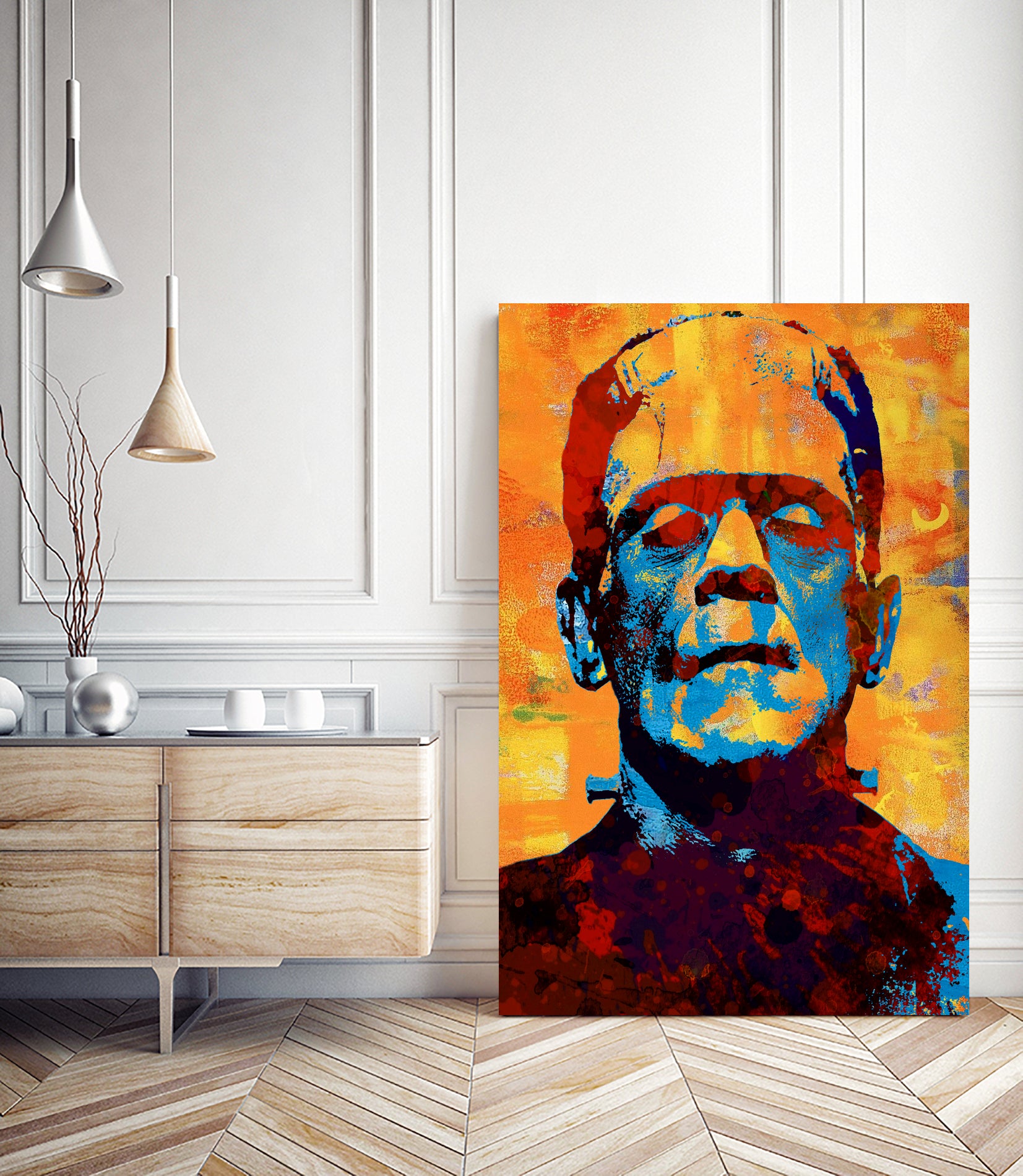 Frankenstein by Stephen Chambers on GIANT ART - yellow digital painting