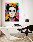 Frida Kahlo by Stephen Chambers on GIANT ART - gray digital painting