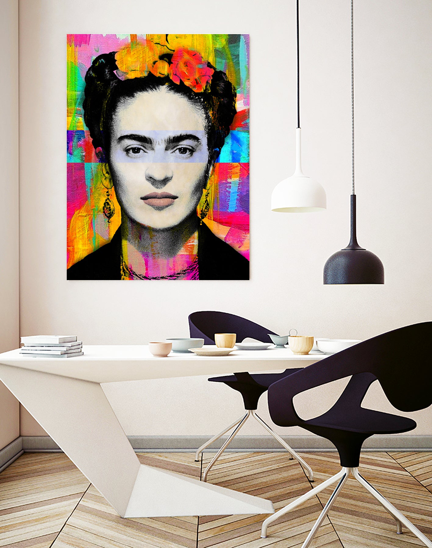 Frida Kahlo by Stephen Chambers on GIANT ART - gray digital painting