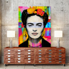 Frida Kahlo by Stephen Chambers on GIANT ART - gray digital painting