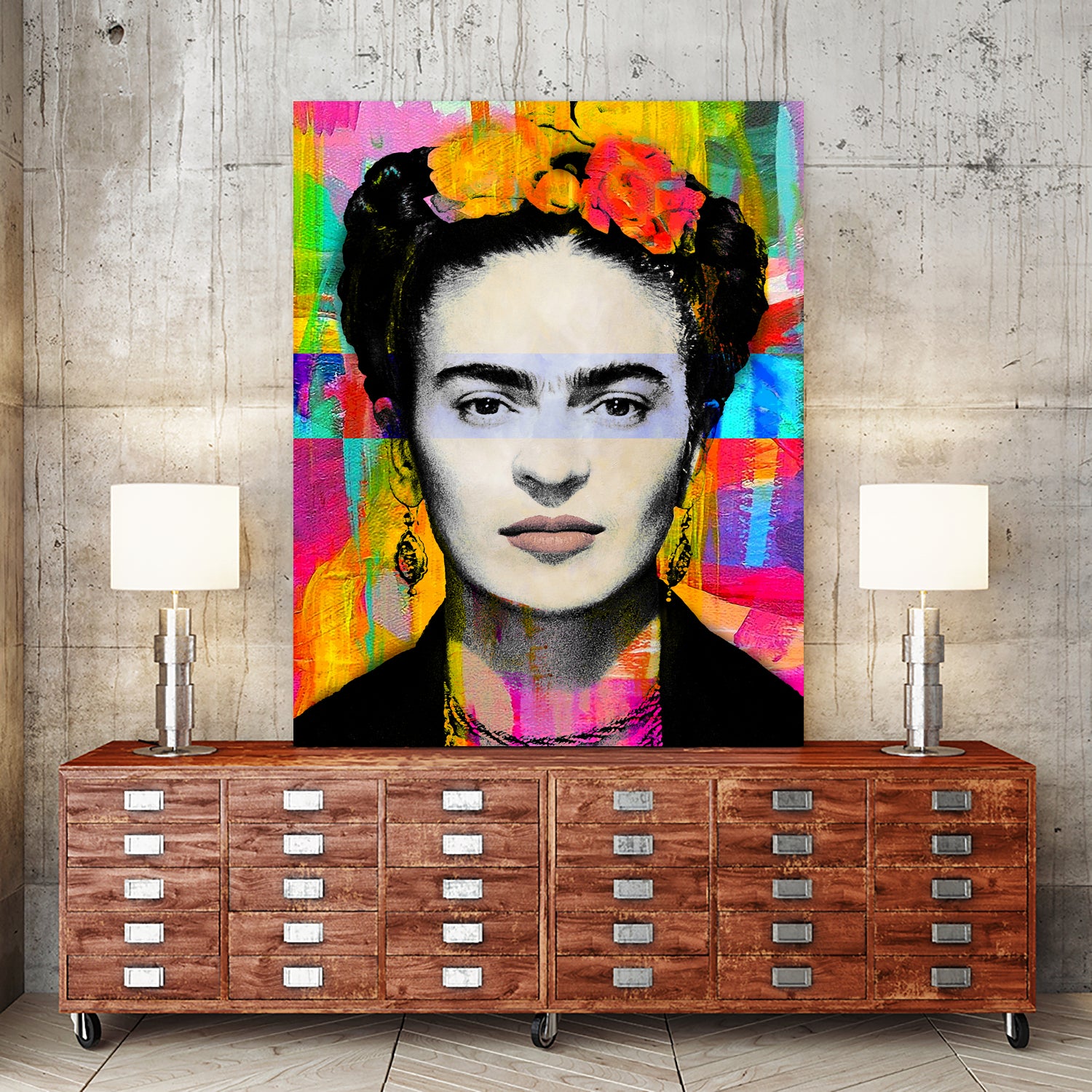 Frida Kahlo by Stephen Chambers on GIANT ART - gray digital painting