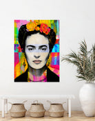 Frida Kahlo by Stephen Chambers on GIANT ART - gray digital painting