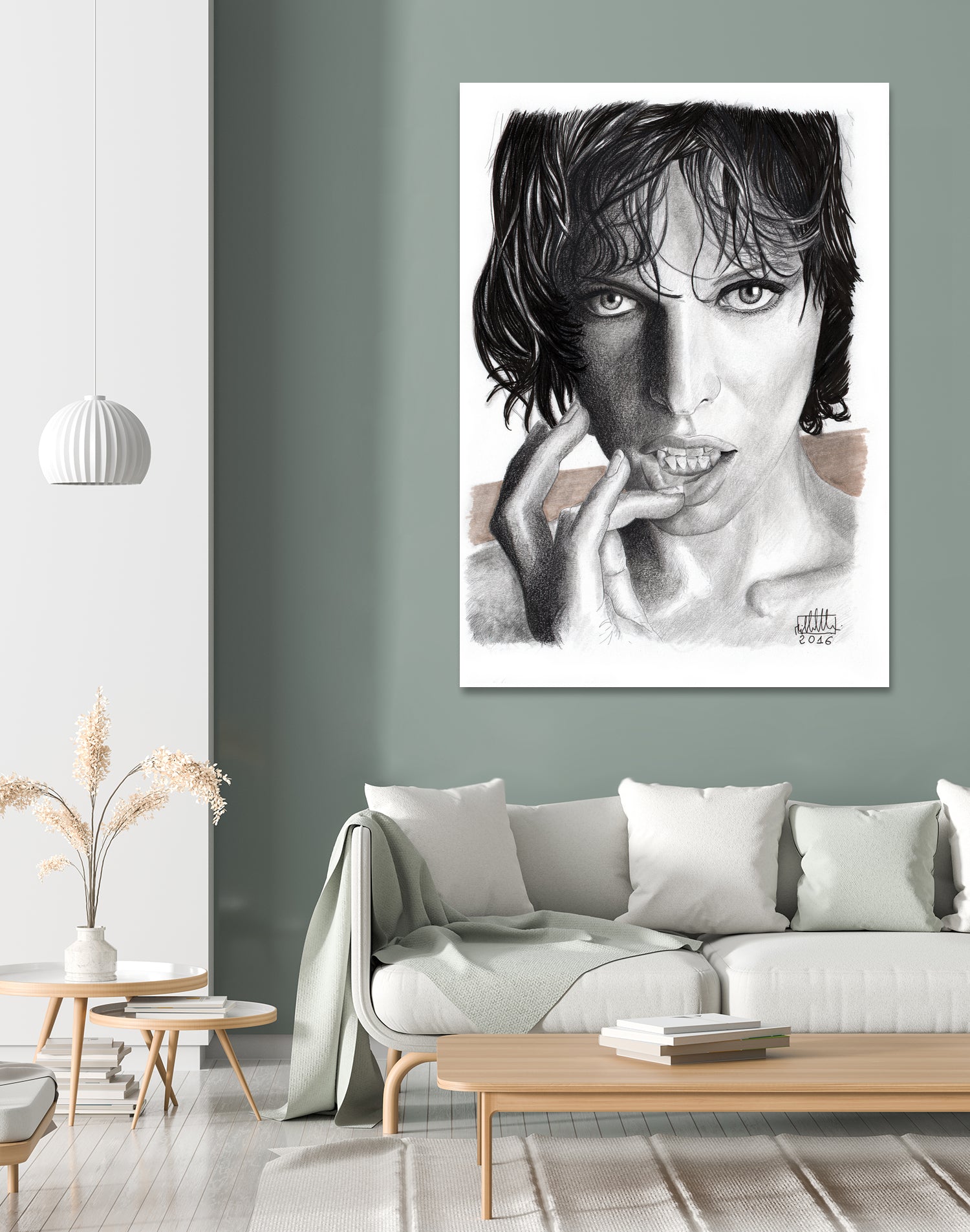 Milla Jovovich by Michele Amadesi on GIANT ART - black mixed media