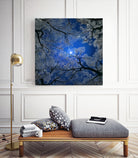 Moonlight Trees by Igor Zenin on GIANT ART - blue digital painting