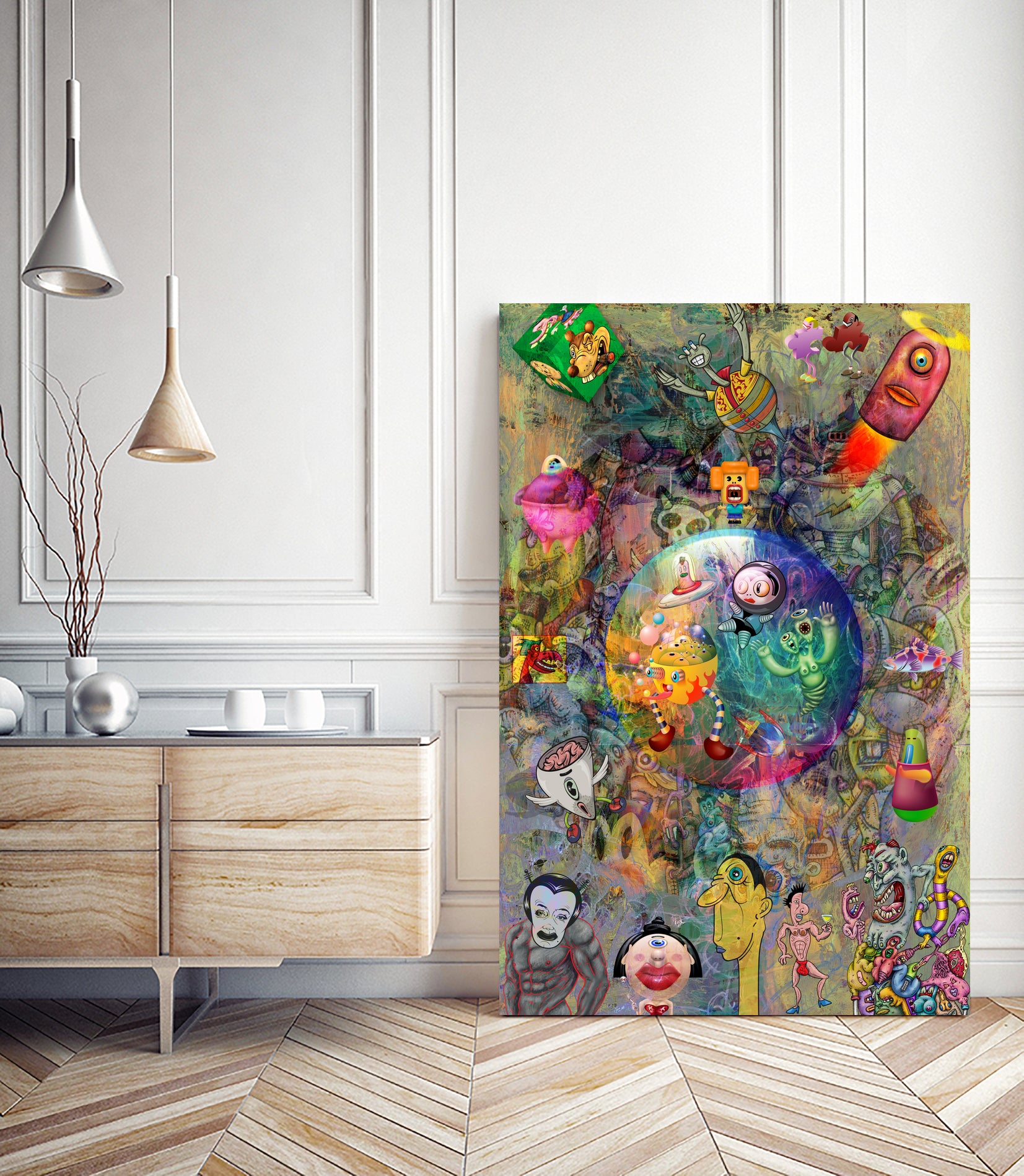 Worlds Collide by Jerome Holder on GIANT ART - green digital painting