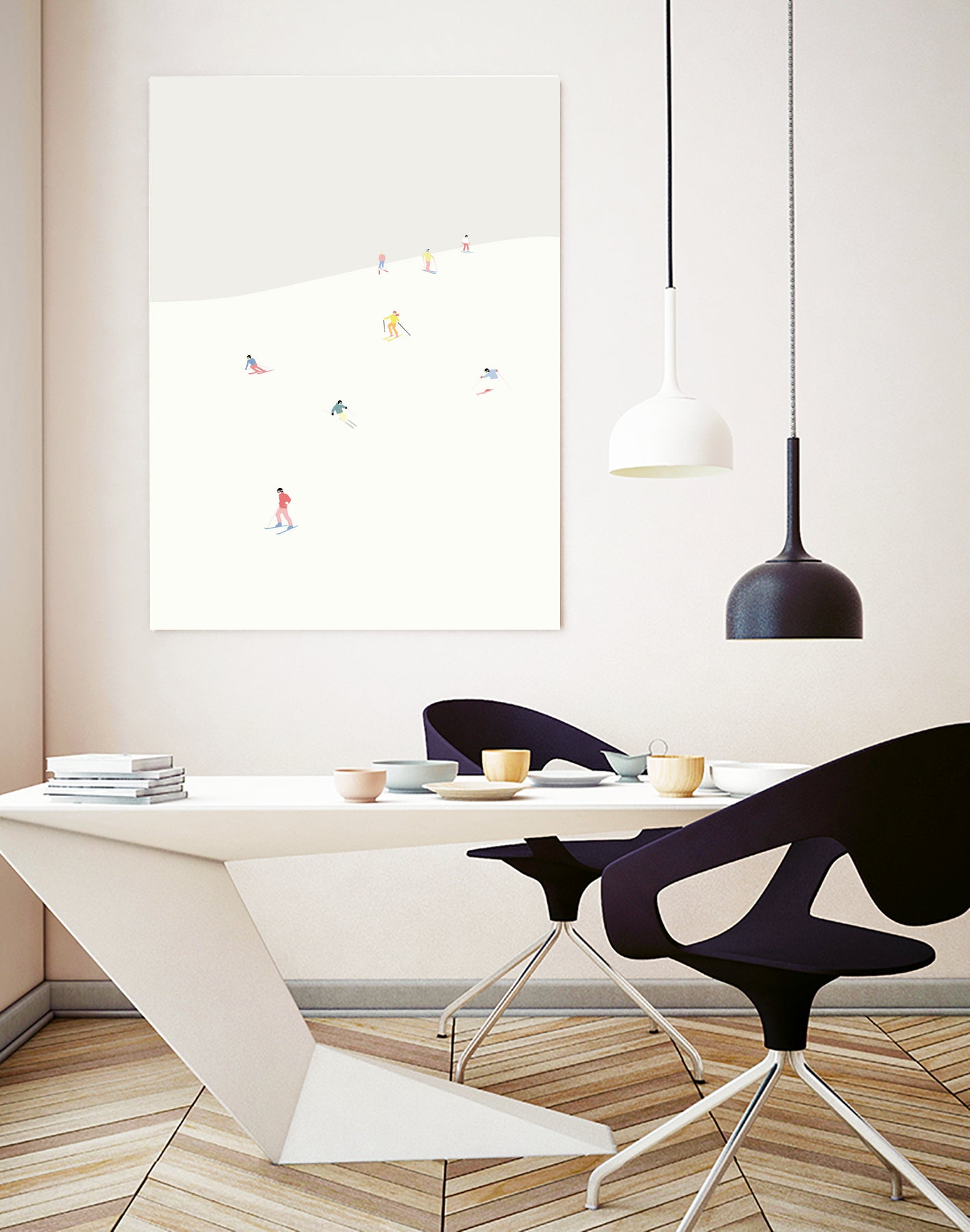 SKIBAKKEN by Swen Swensøn on GIANT ART - white digital painting