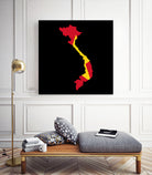 Vietnam Flag Map Drawing Line Art by erwin saputra on GIANT ART - white digital drawing