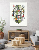 Tropical Tiger by Robert Farkas on GIANT ART - green digital drawing